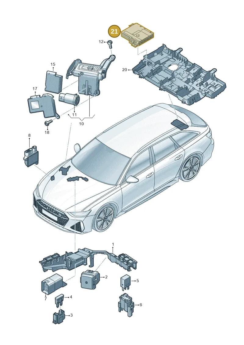 4K0937517L — Audi RS6 Avant (2019-2025) diagram 537937200, position 21
