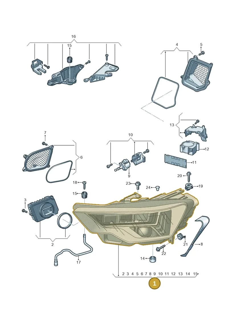 4K0941035C — Audi A6 (2018-2025) diagram 430941010, position 1