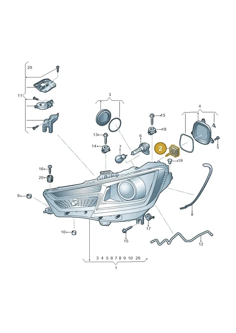 4K0941572HJ — Audi RS4 Avant (2017-2025) diagram 849941000, position 2