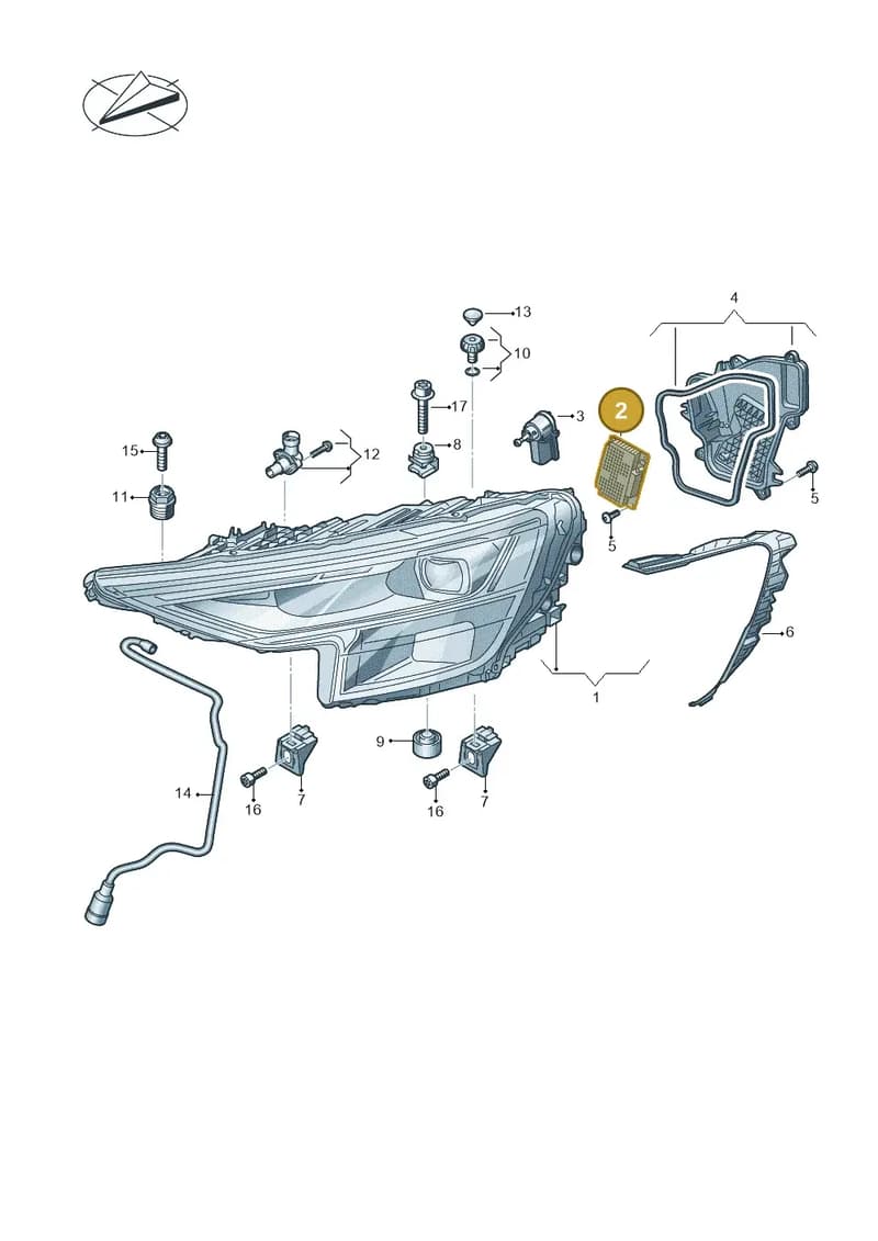 4K0941597CB — Audi Q8 (2018-2025) diagram 429941010, position 2