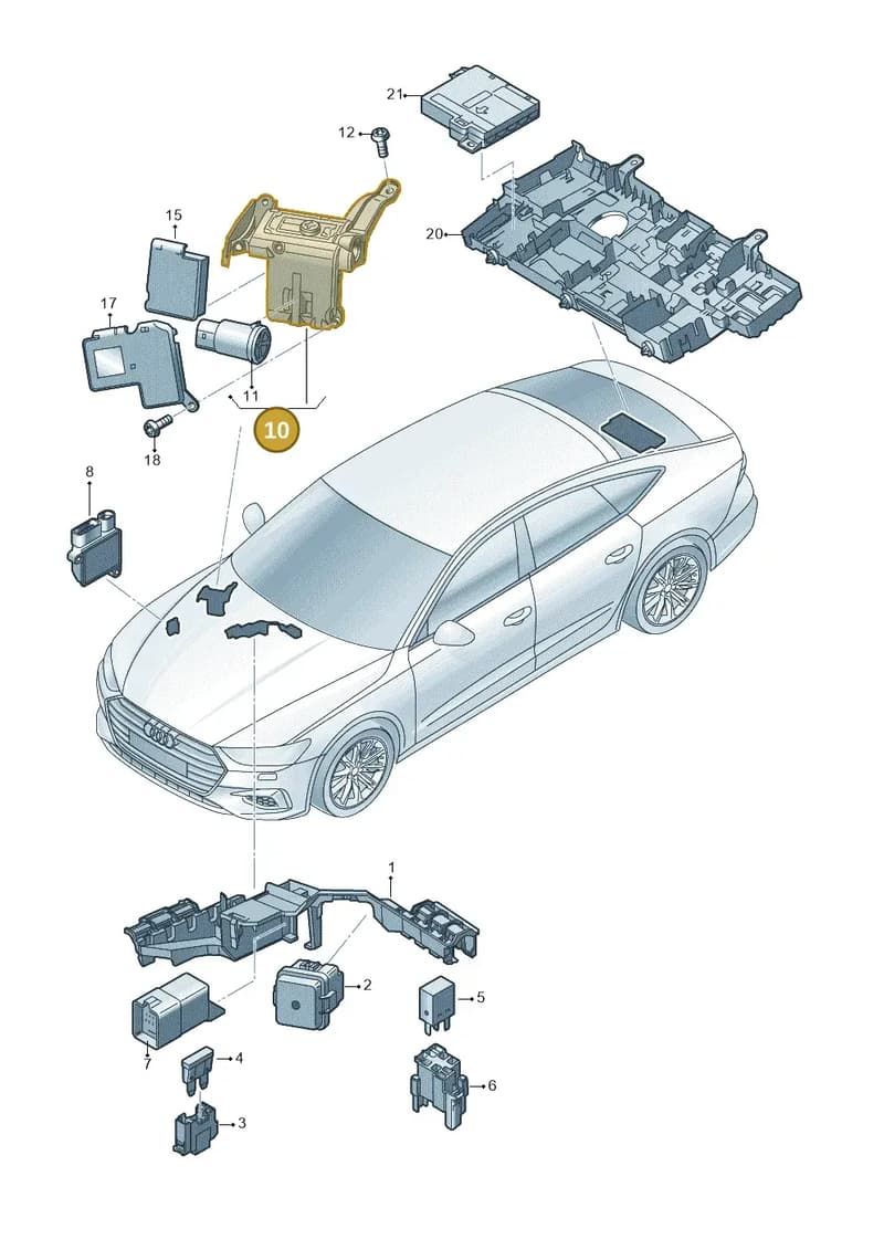 4K0941823D — Audi A7 Sportback (2018-2025) diagram 435937200, position 10
