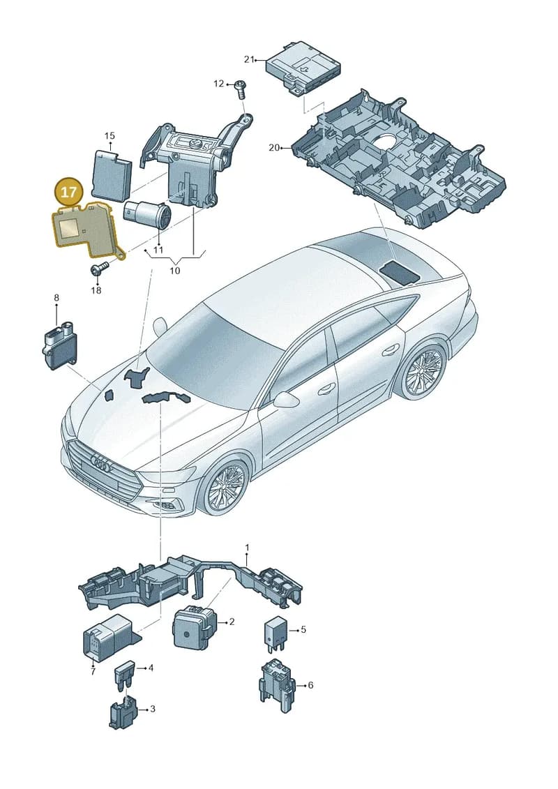 4K0941828C — Audi A7 Sportback (2018-2025) diagram 435937200, position 17