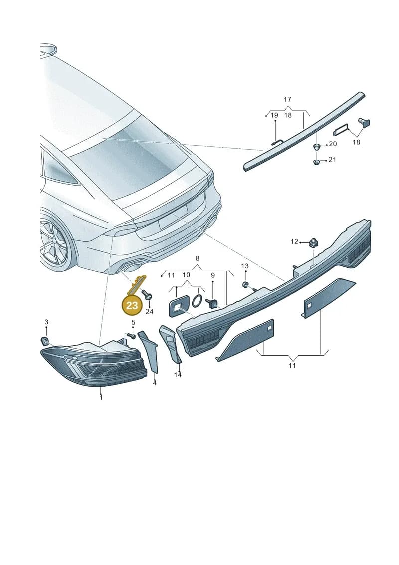4K0945106M — Audi RS7 Sportback (2019-2025) diagram 538945000, position 23