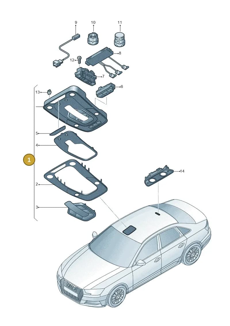 4K0947135ATBV2 — Audi A4 (2015-2025) diagram 849947000, position 1