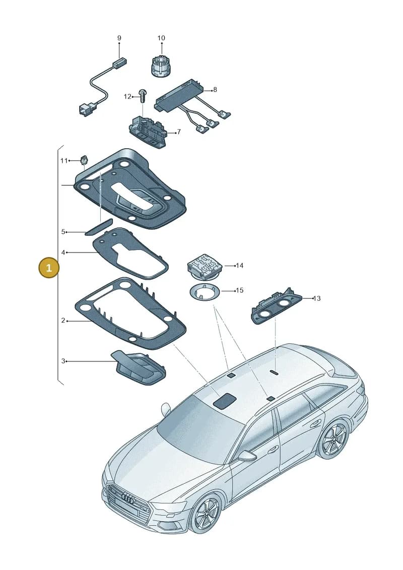 4K0947135BEET1 — Audi RS6 Avant (2019-2025) diagram 430947000, position 1