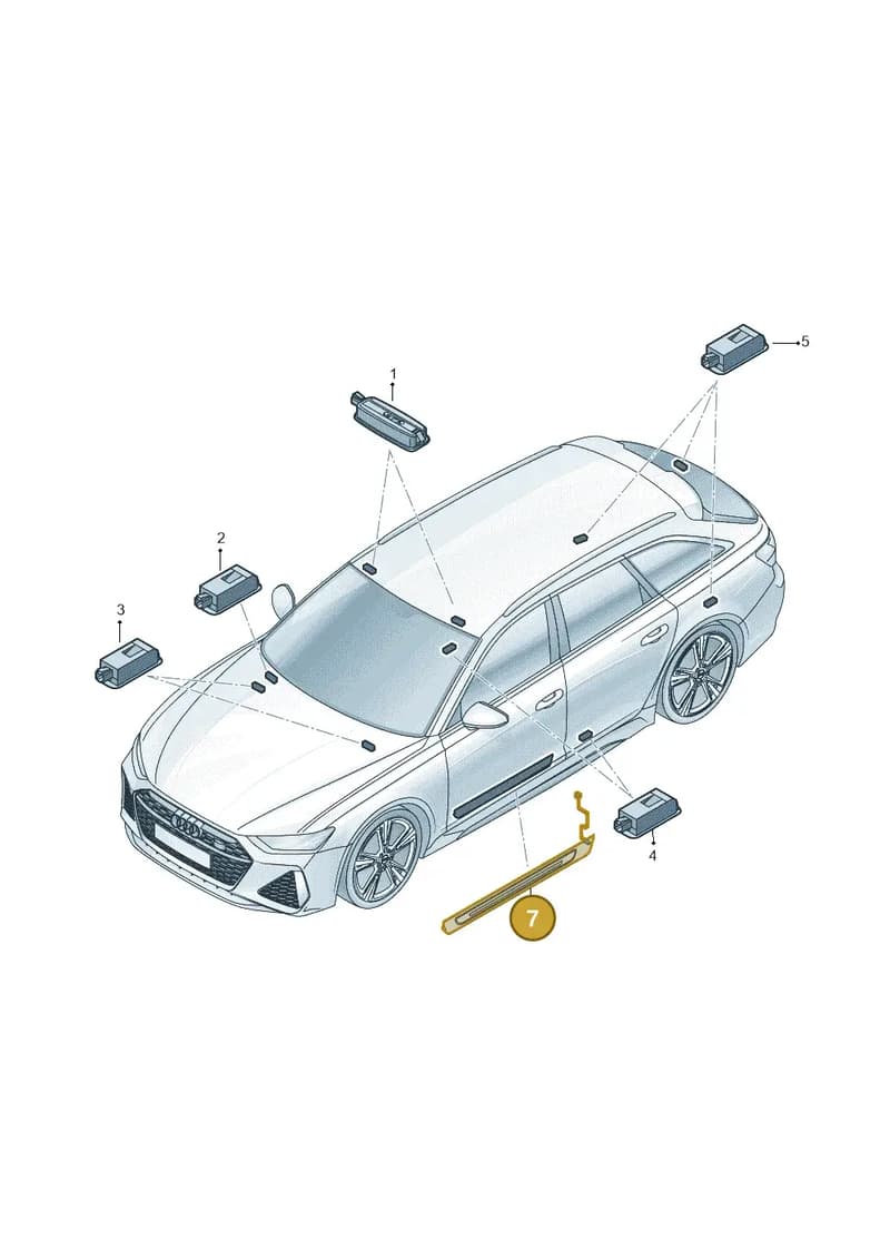 4K0947406C — Audi RS6 Avant (2019-2025) diagram 537947100, position 7