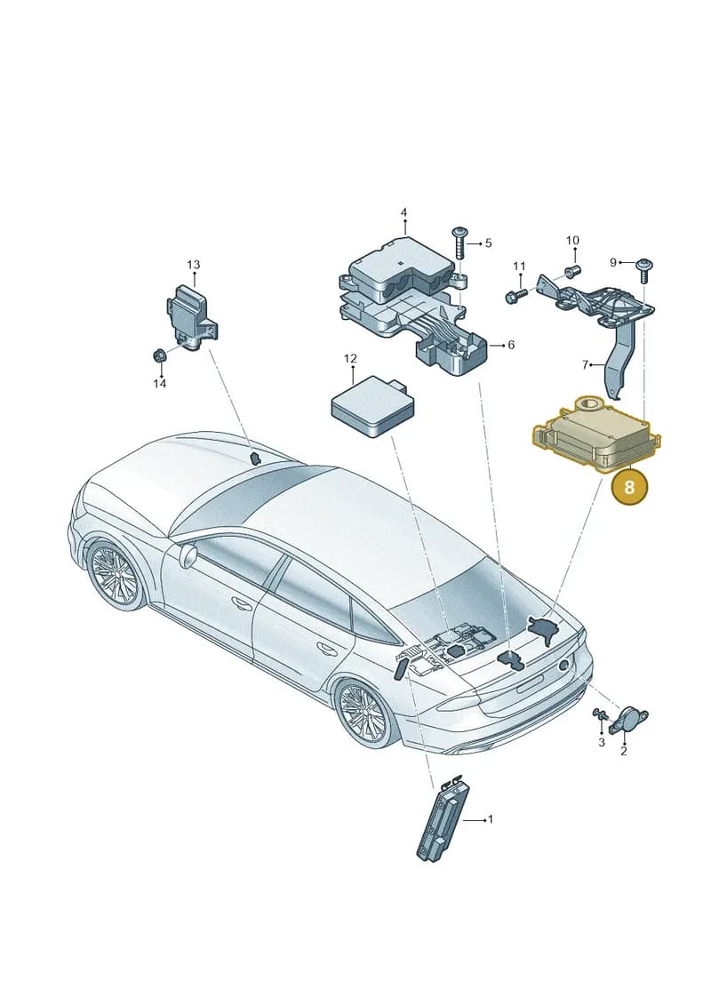 4K0959663 — Audi RS7 Sportback (2019-2025) diagram 435959400, position 8