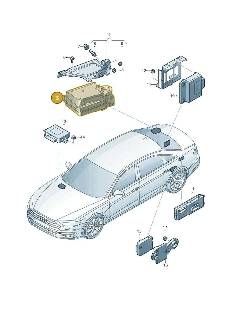 4K0959663 — Audi A8 (2017-2025) diagram 838959400, position 3