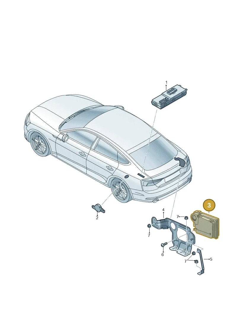 4K0959663 — Audi RS5 Sportback (2017-2025) diagram 897959400, position 3