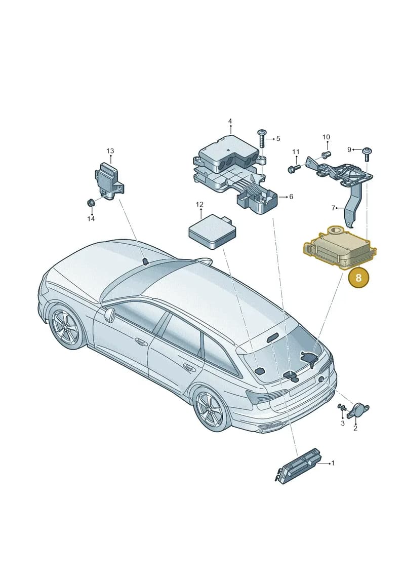4K0959663B — Audi RS6 Avant (2019-2025) diagram 430959410, position 8