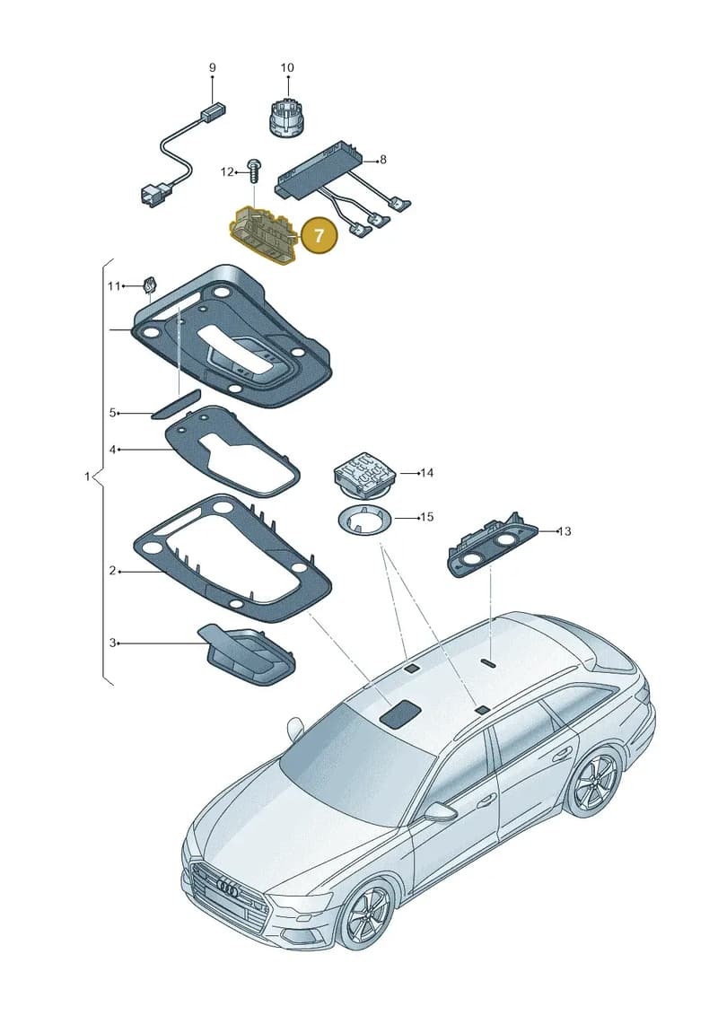 4K09597286PS — Audi A6 2.0 (2018-) diagram 430947000, position 7