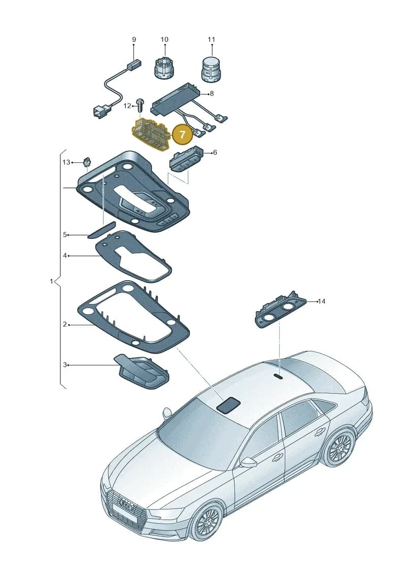 4K09597286PS — Audi A4 2.0 (2015-2019) diagram 849947000, position 7