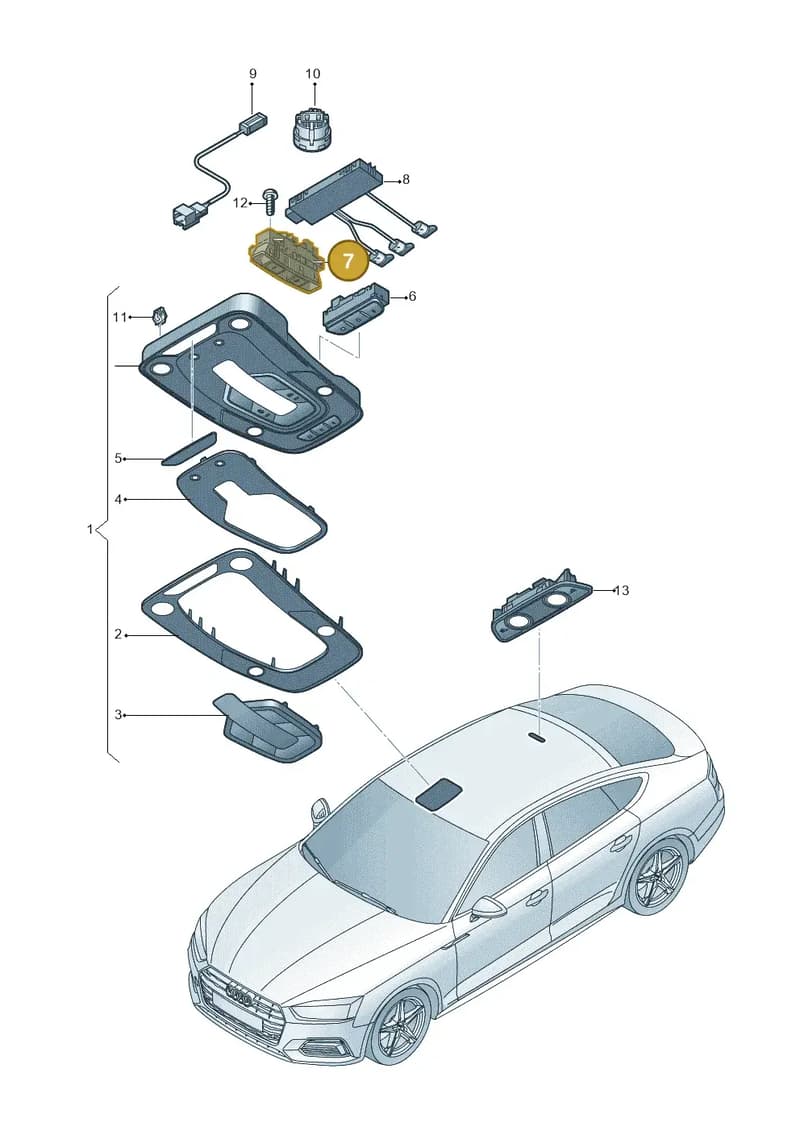 4K0959728BV2 — Audi RS5 Sportback (2017-) diagram 897947000, position 7