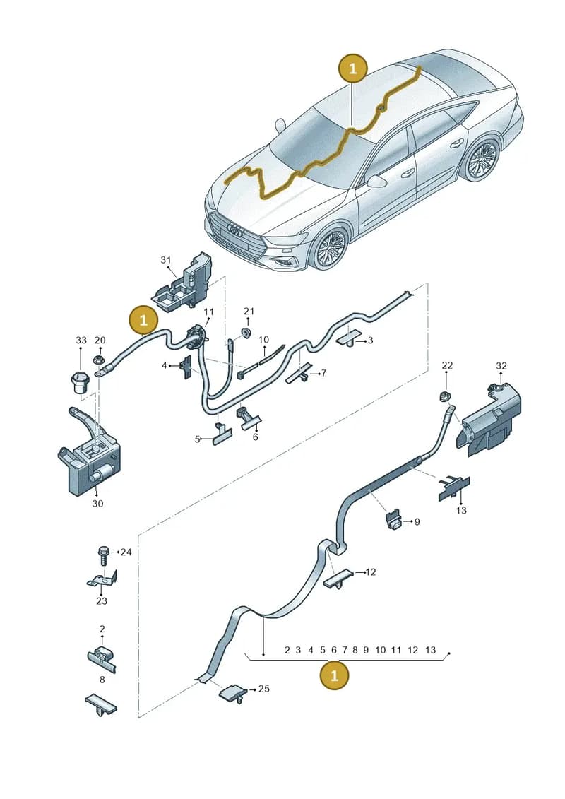 4K0971225F — Audi RS6 Avant (2019-2025) diagram 538972000, position 1