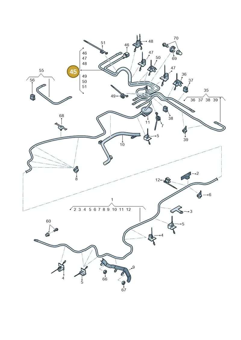 4K0971227A — Audi RS6 Avant (2019-2025) diagram 538972020, position 45