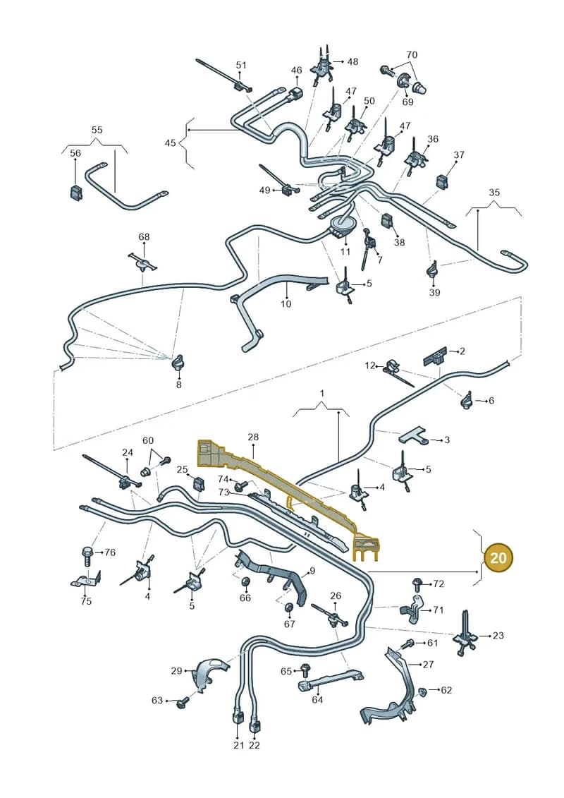 4K0971227D — Audi A6 (2018-2025) diagram 435972020, position 20