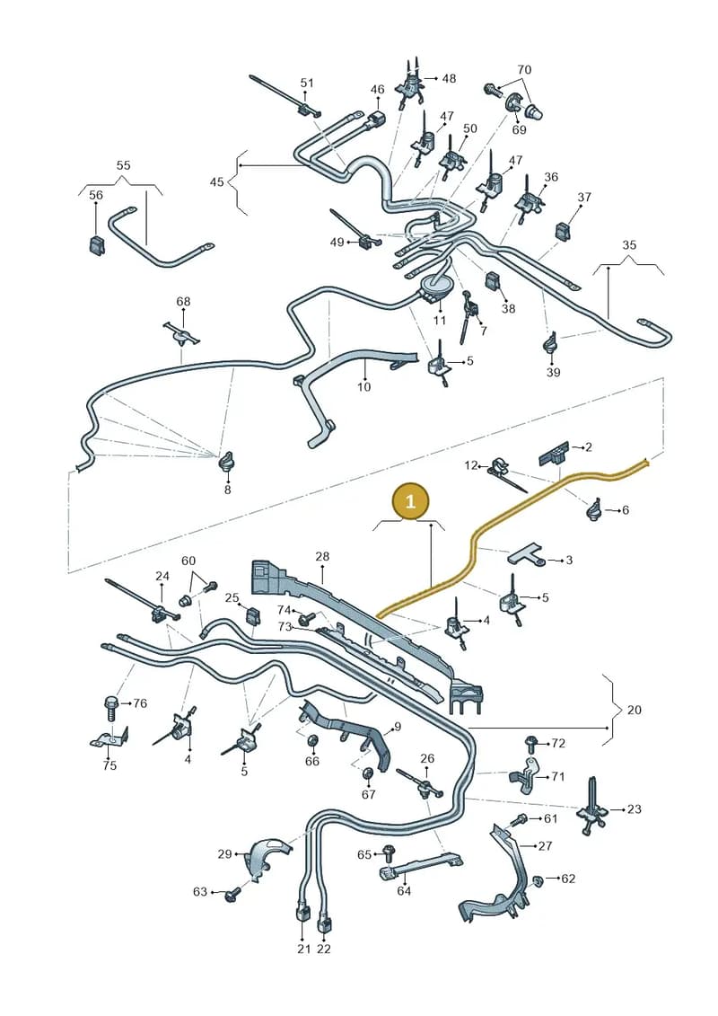 4K0971227K — Audi A6 (2018-2025) diagram 435972020, position 1