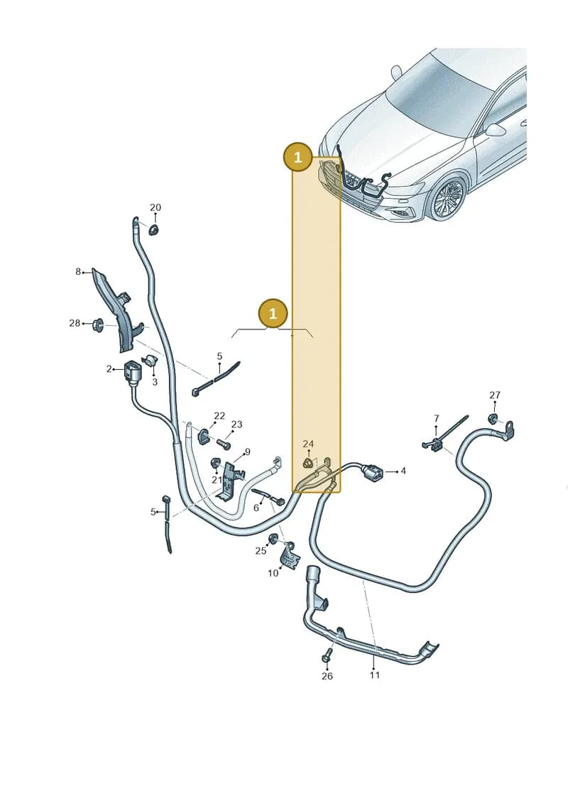 4K0971228B — Audi A6 (2018-2025) diagram 435972050, position 1