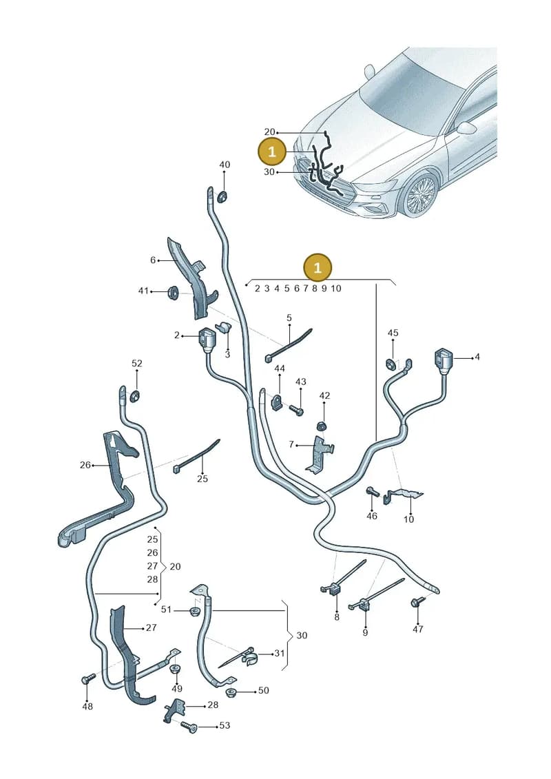 4K0971228N — Audi A6 L 2.0 (2018-) diagram 577972007, position 1