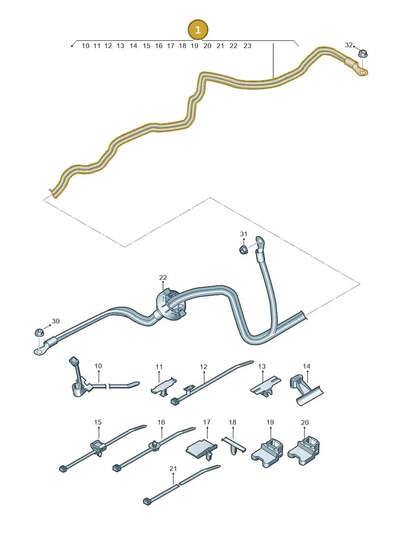 4K0971228Q — Audi A6 (2018-2025) diagram 430972004, position 1