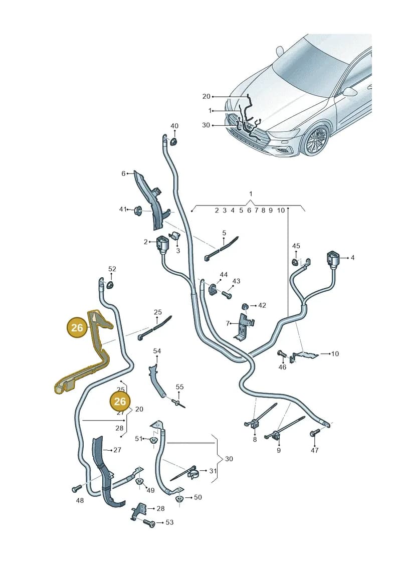 4K0971341R — Audi A6 (2018-2025) diagram 435972070, position 26