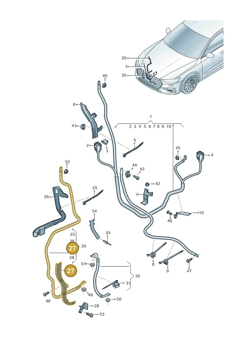 4K0971341 — Audi A6 (2018-2025) diagram 435972070, position 27