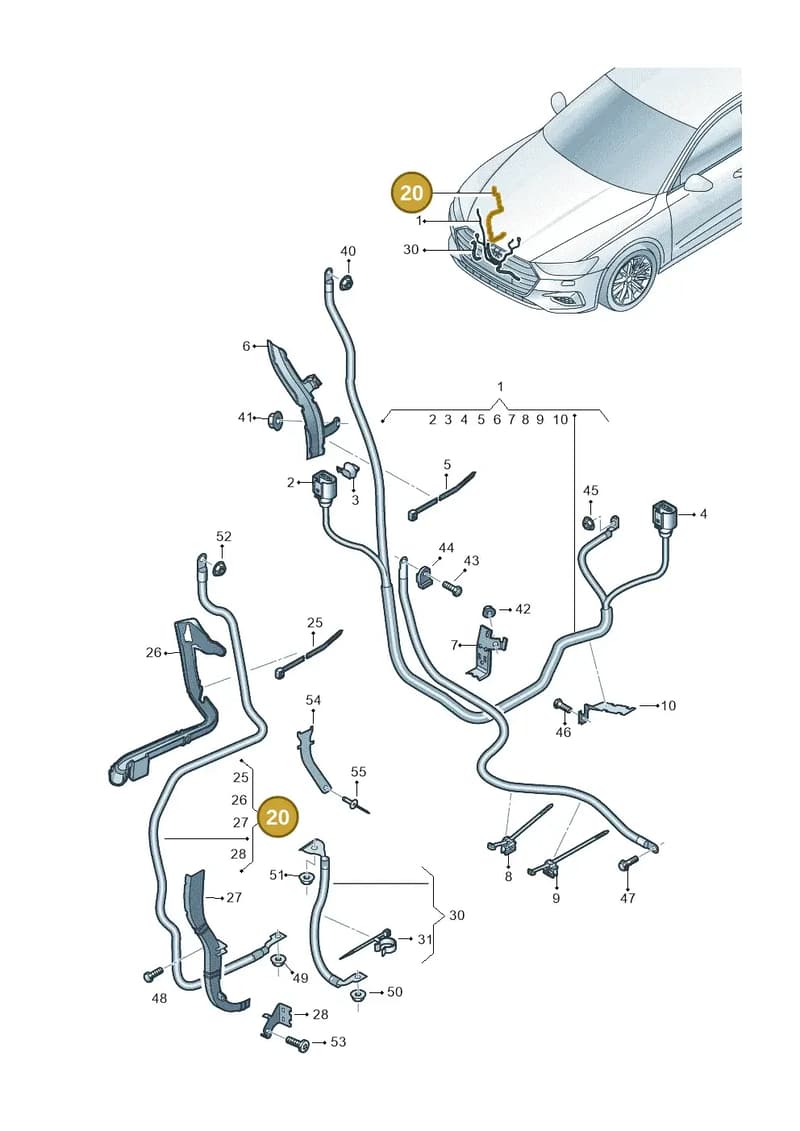 4K0971349M — Audi A6 (2018-2025) diagram 435972070, position 20
