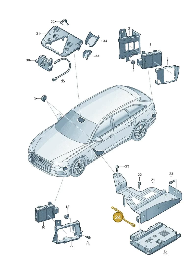 4K0971372 — Audi A6 (2018-2025) diagram 430907350, position 24