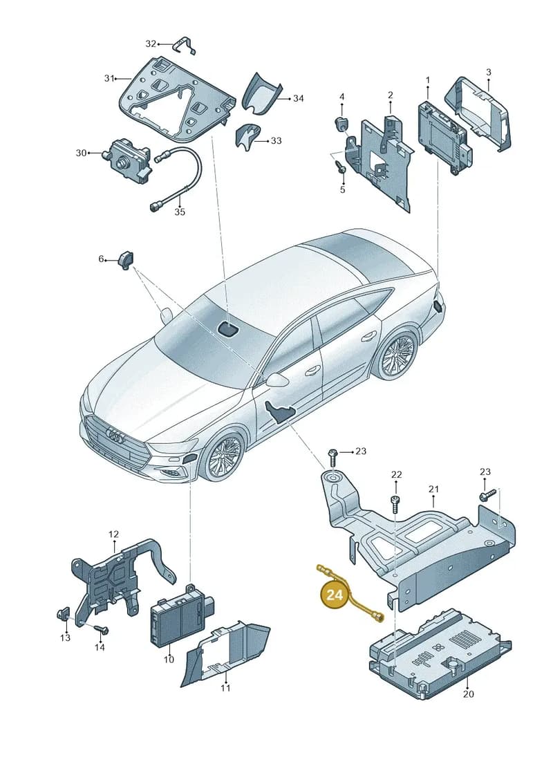 4K0971372 — Audi A7 Sportback (2018-2025) diagram 435907350, position 24