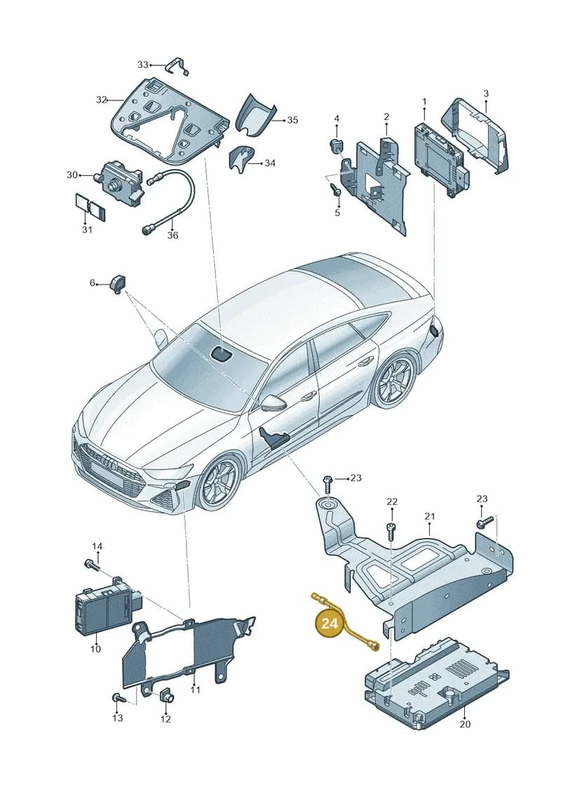4K0971372 — Audi RS7 Sportback (2019-2025) diagram 538907220, position 24