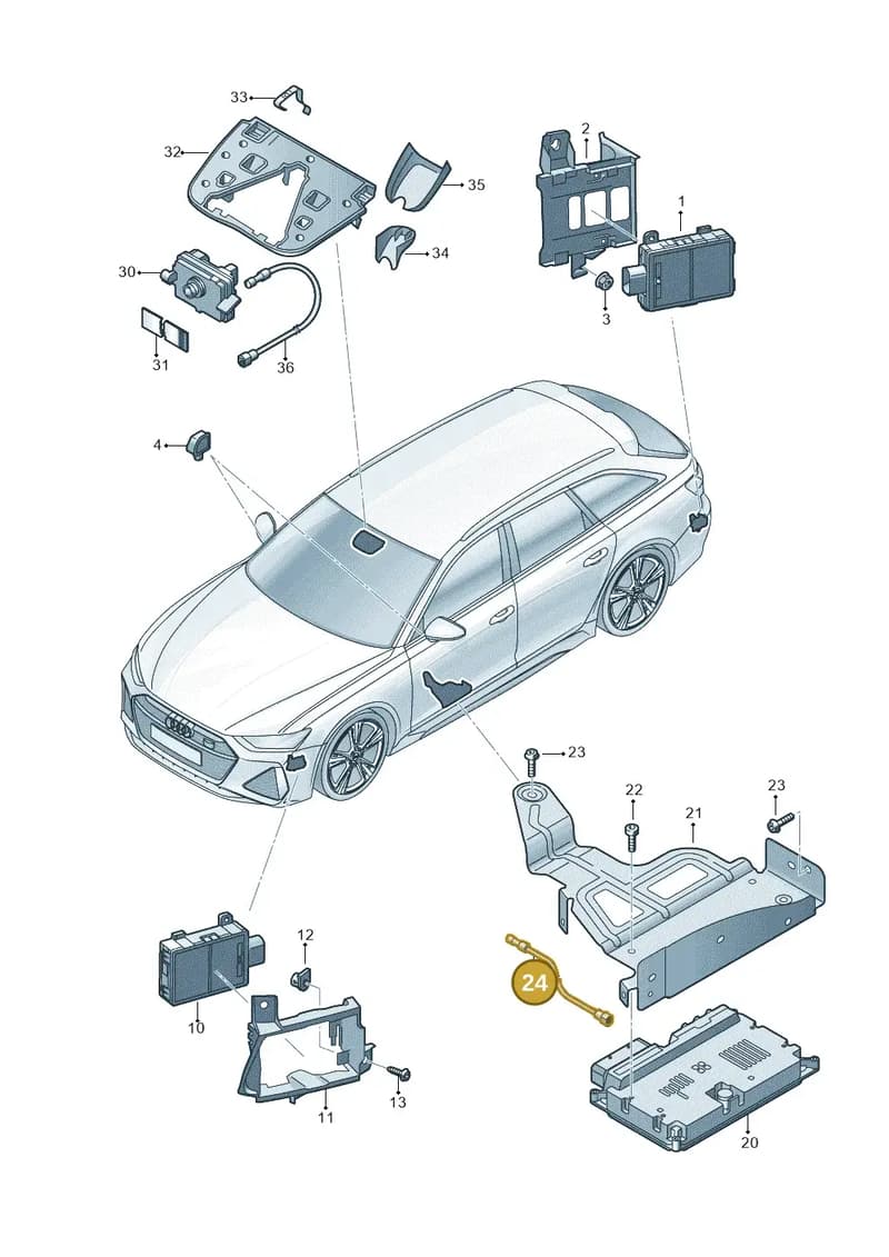 4K0971372 — Audi RS6 Avant (2019-2025) diagram 537907220, position 24