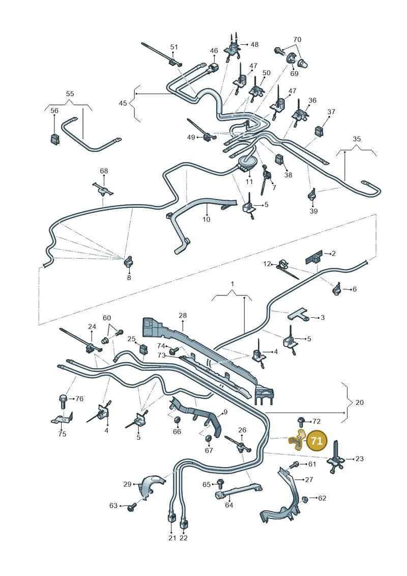 4K0971502P — Audi A6 (2018-2025) diagram 435972020, position 71