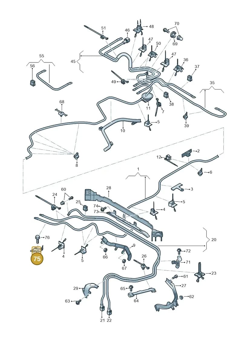 4K0971502Q — Audi A6 (2018-2025) diagram 435972020, position 75