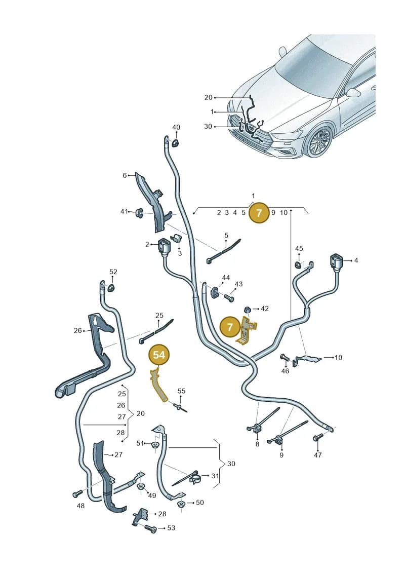 4K0971502Q — Audi A7 (2021-) diagram 435972070, position 7+54