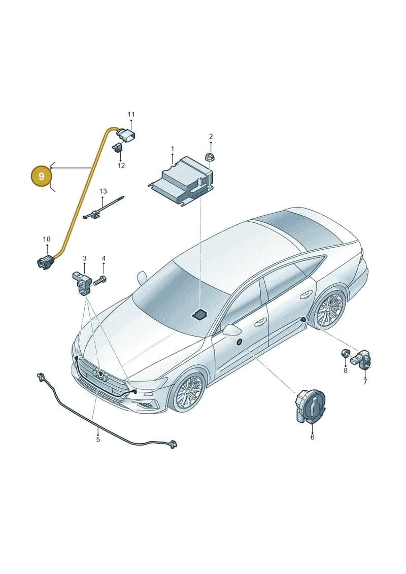 4K0971677 — Audi RS7 Sportback (2019-2025) diagram 435959300, position 9