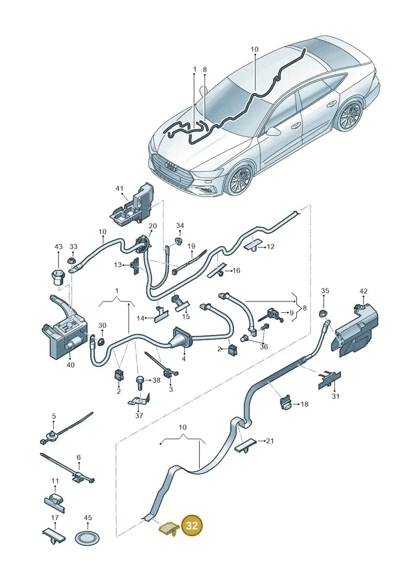 4K0971818 — Audi A6 (2018-2025) diagram 435972000, position 32
