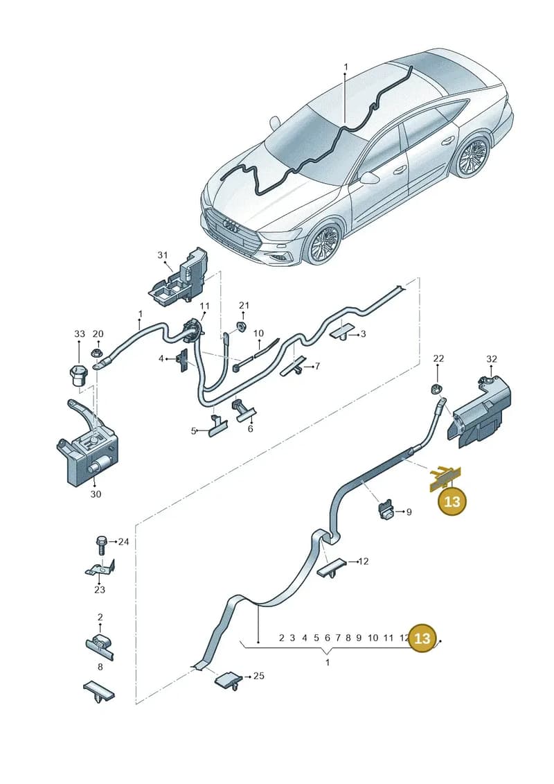 4K0971818A — Audi RS6 Avant (2019-2025) diagram 538972000, position 13