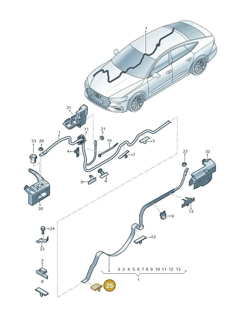 4K0971818 — Audi RS6 Avant (2019-2025) diagram 538972000, position 25