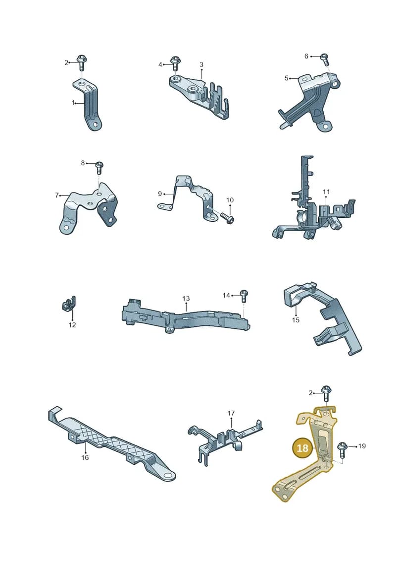 4K0971824AA — Audi A7 Sportback (2018-2025) diagram 435971010, position 18
