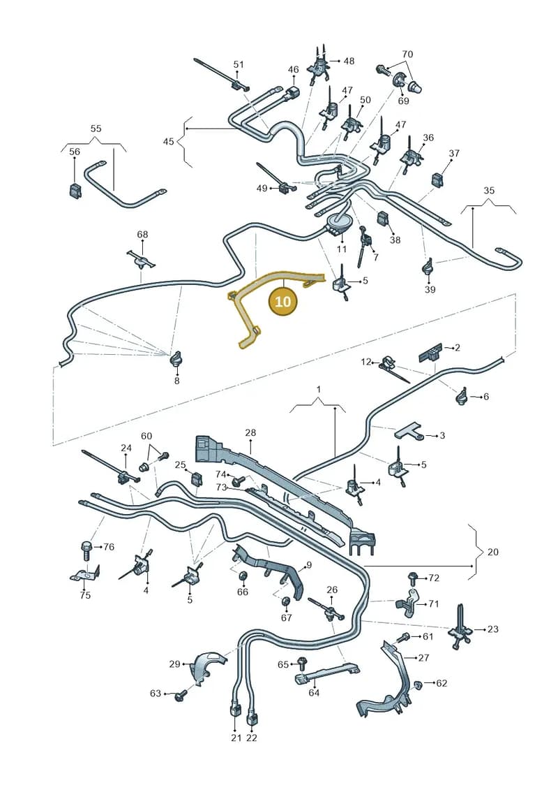 4K0971824M — Audi A6 (2018-2025) diagram 435972020, position 10