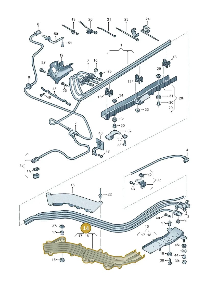 4K0971824S — Audi A6 (2018-2025) diagram 435970010, position 14