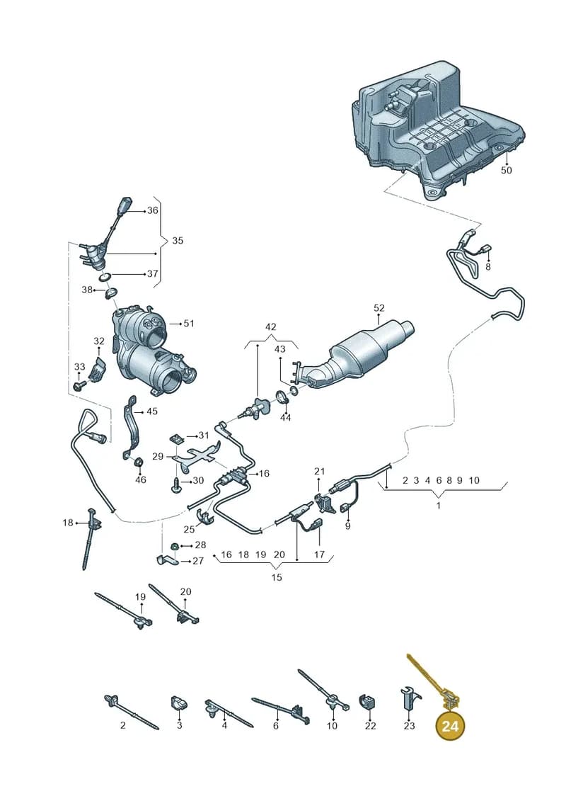 4K0971838 — Audi A6 (2018-2025) diagram 430201520, position 24