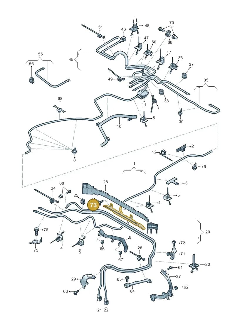 4K0971845Q — Audi A6 (2018-2025) diagram 435972020, position 73