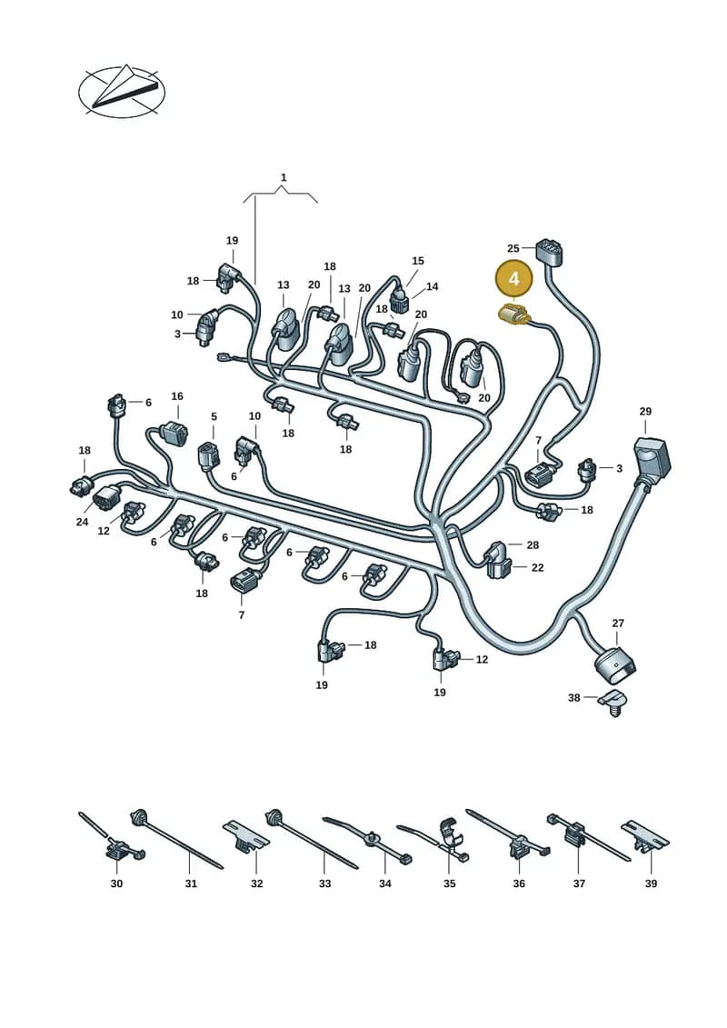 4K0973702B — Volkswagen Passat Estate (2023-2025) diagram 5h0971010, position 4