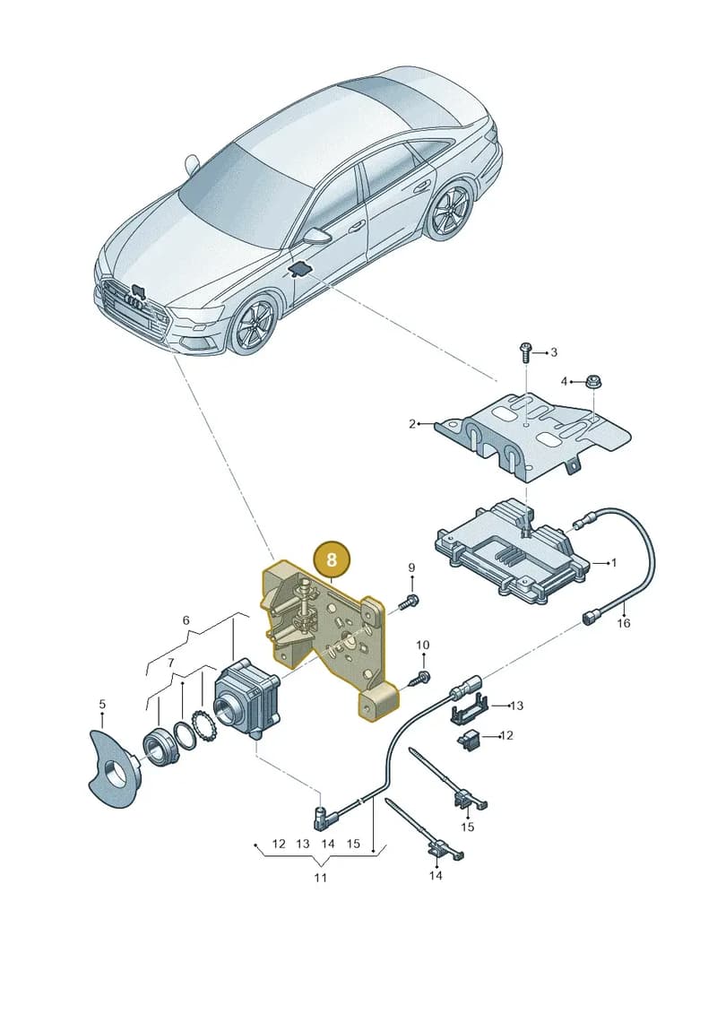 4K0980561A — Audi A6 (2018-2025) diagram 430907400, position 8