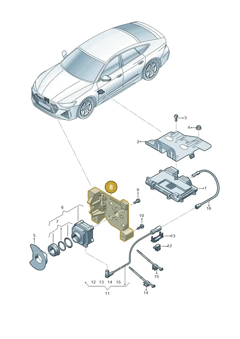 4K0980561A — Audi RS7 Sportback (2019-2025) diagram 538907240, position 8