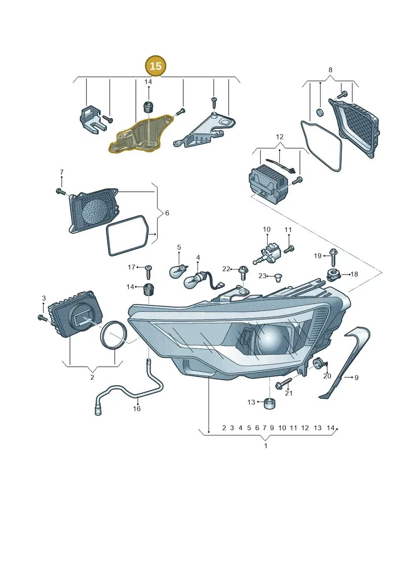 4K0998122 — Audi A6 (2018-2025) diagram 430941000, position 15