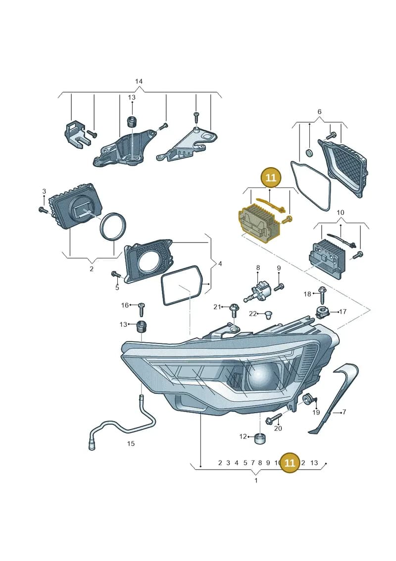 4K0998473F — Audi A6 (2018-2025) diagram 430941050, position 11