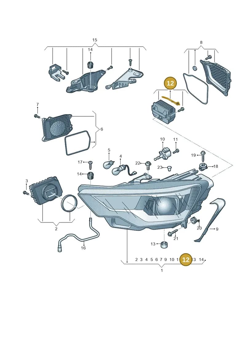 4K0998473 — Audi A6 (2018-2025) diagram 430941000, position 12