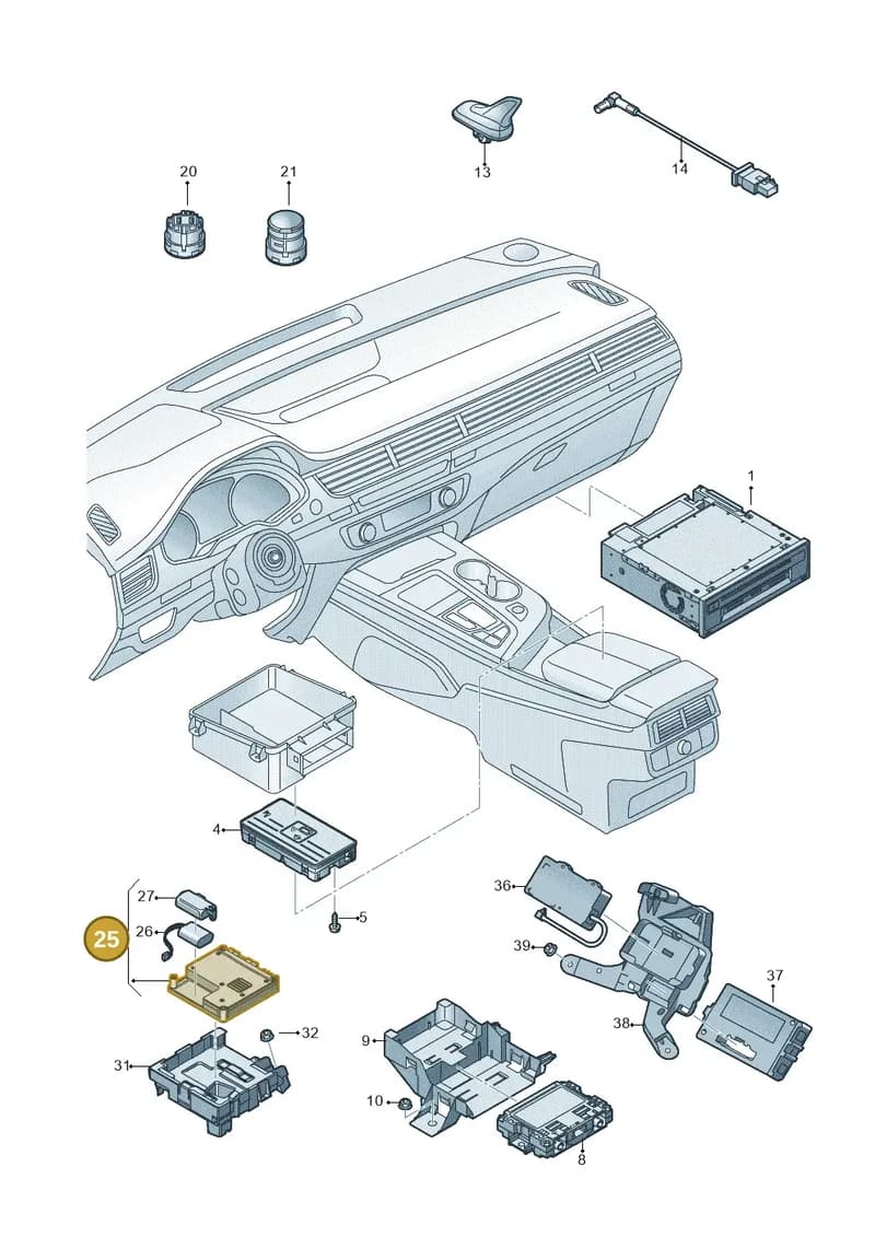 4K1035284F — Audi Q7 (2015-2025) diagram 859035055, position 25